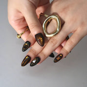 Caught You - Ersa Nails Black Gold PressOnNails