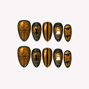 Caught You - Ersa Nails Black Gold PressOnNails