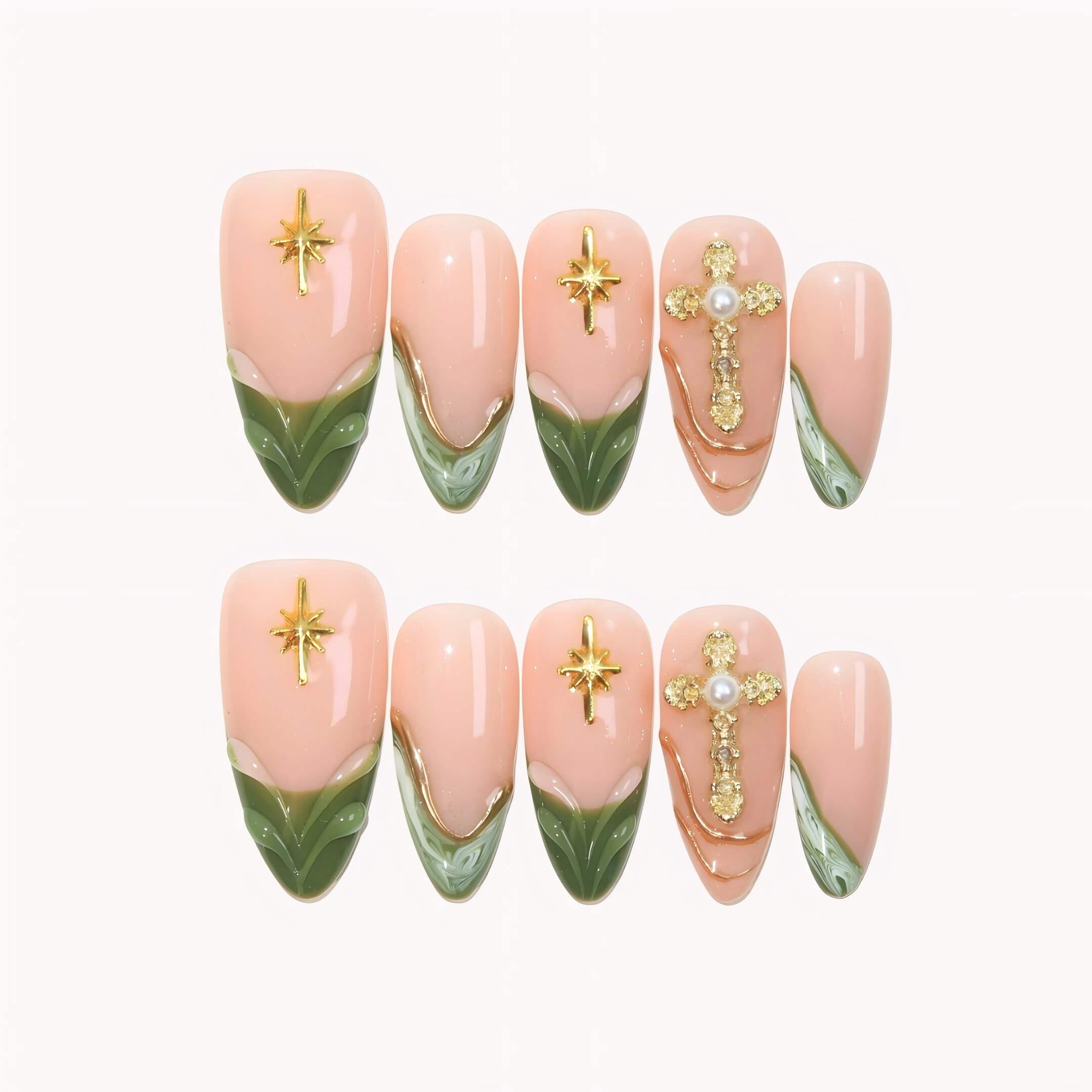 Celestial Hymn - Ersa Nails Nude Jade PressOnNails