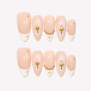 Celestial Star - Ersa Nails White Mid  Almond PressOnNails