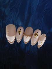 Celestial Star - Ersa Nails White Mid  Almond PressOnNails