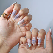 Cerulean Bloom - Ersa Nails Nude Blue PressOnNails