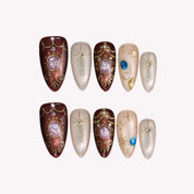 Charmed - Ersa Nails Nude Brown PressOnNails