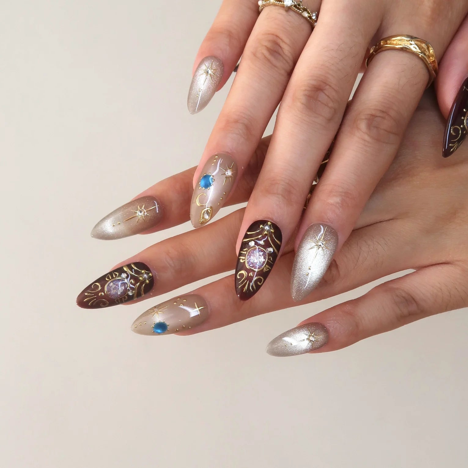 Charmed - Ersa Nails Nude Brown PressOnNails