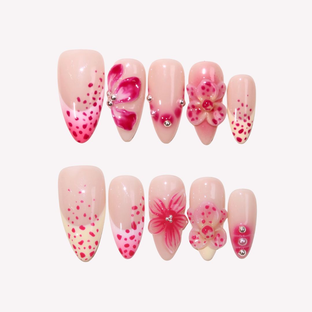 Charming Petals - Ersa Nails Nude Pink PressOnNails