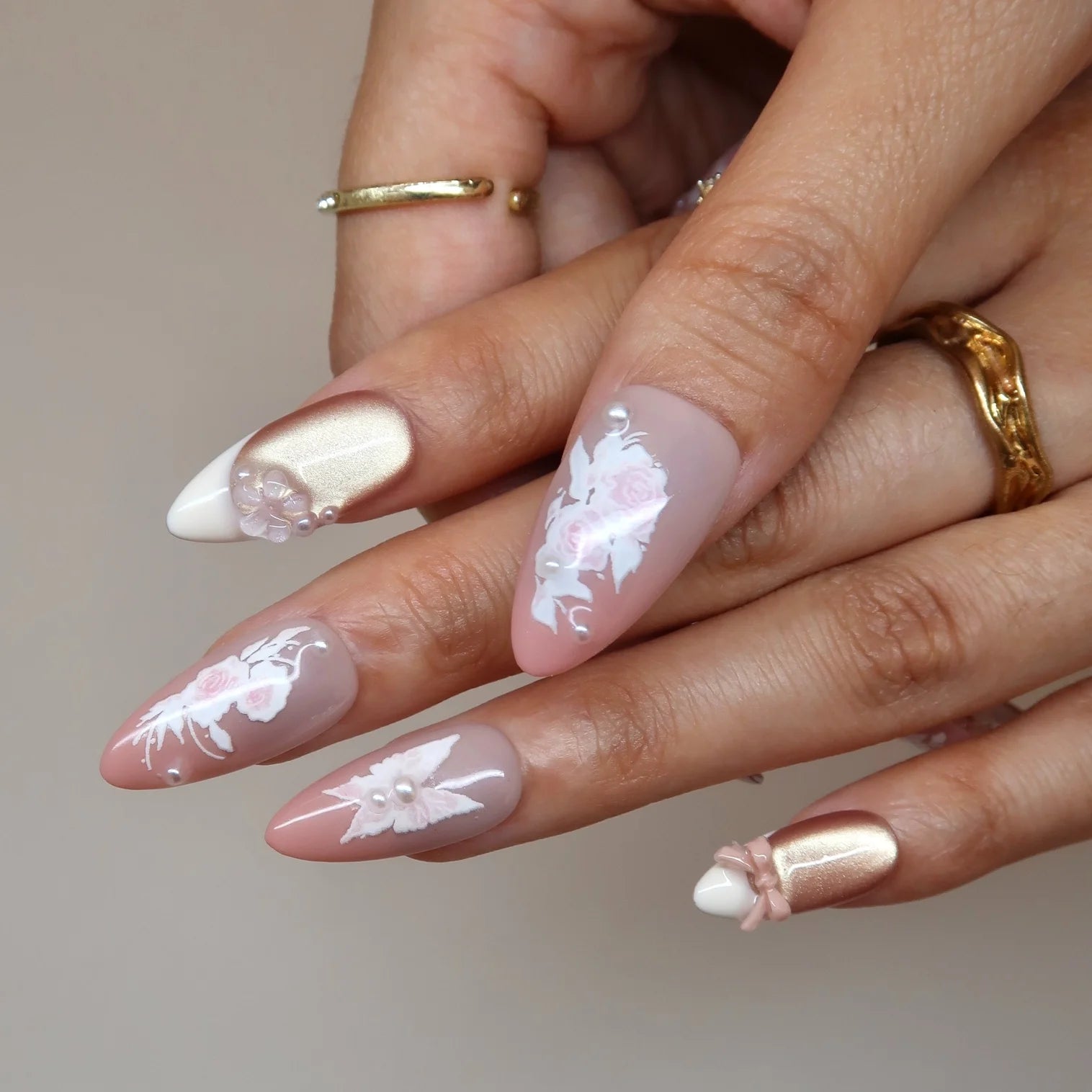 Chérie - Ersa Nails Pink White PressOnNails