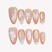 Chérie - Ersa Nails Pink White PressOnNails