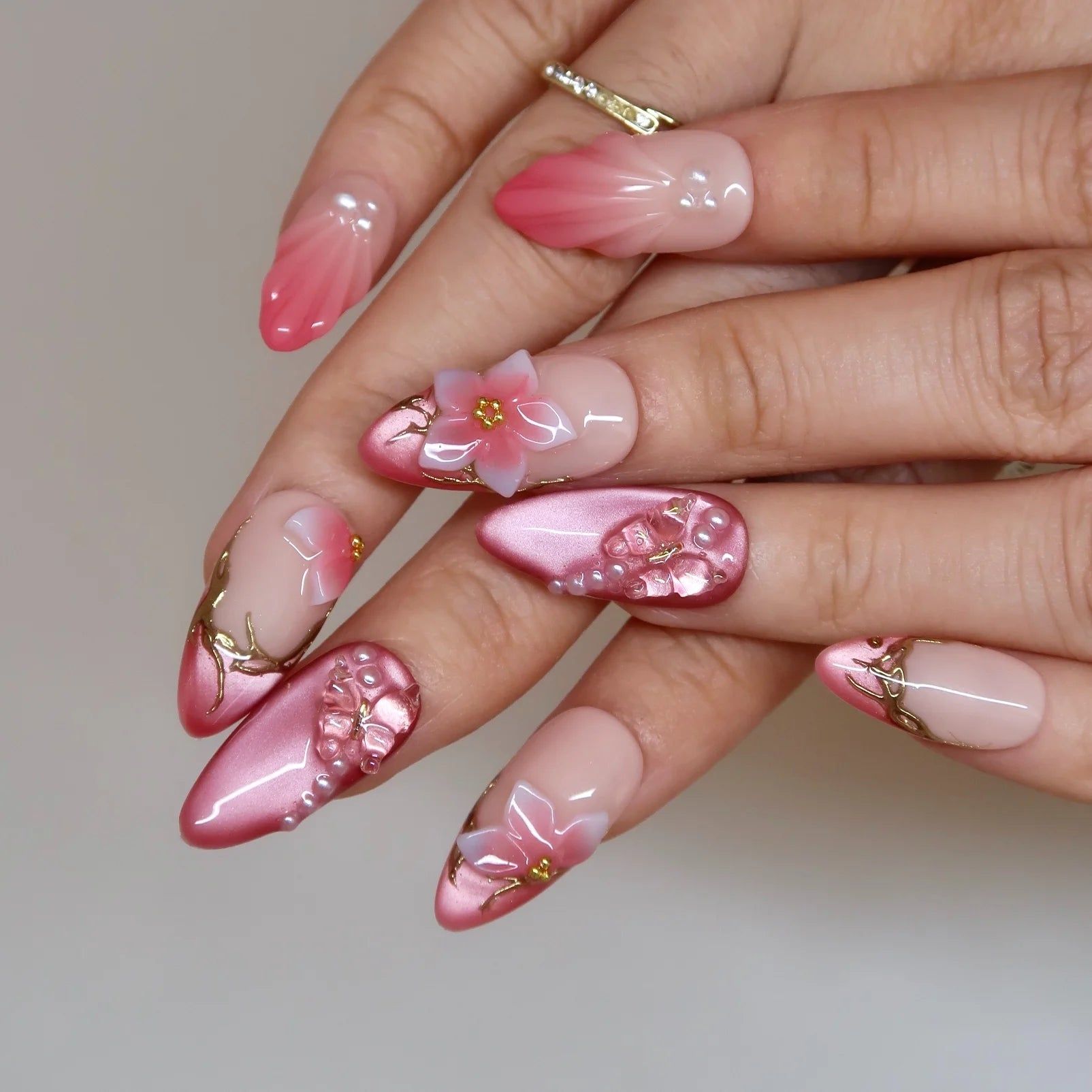 Cherry Blossom - Ersa Nails Nude Pink PressOnNails
