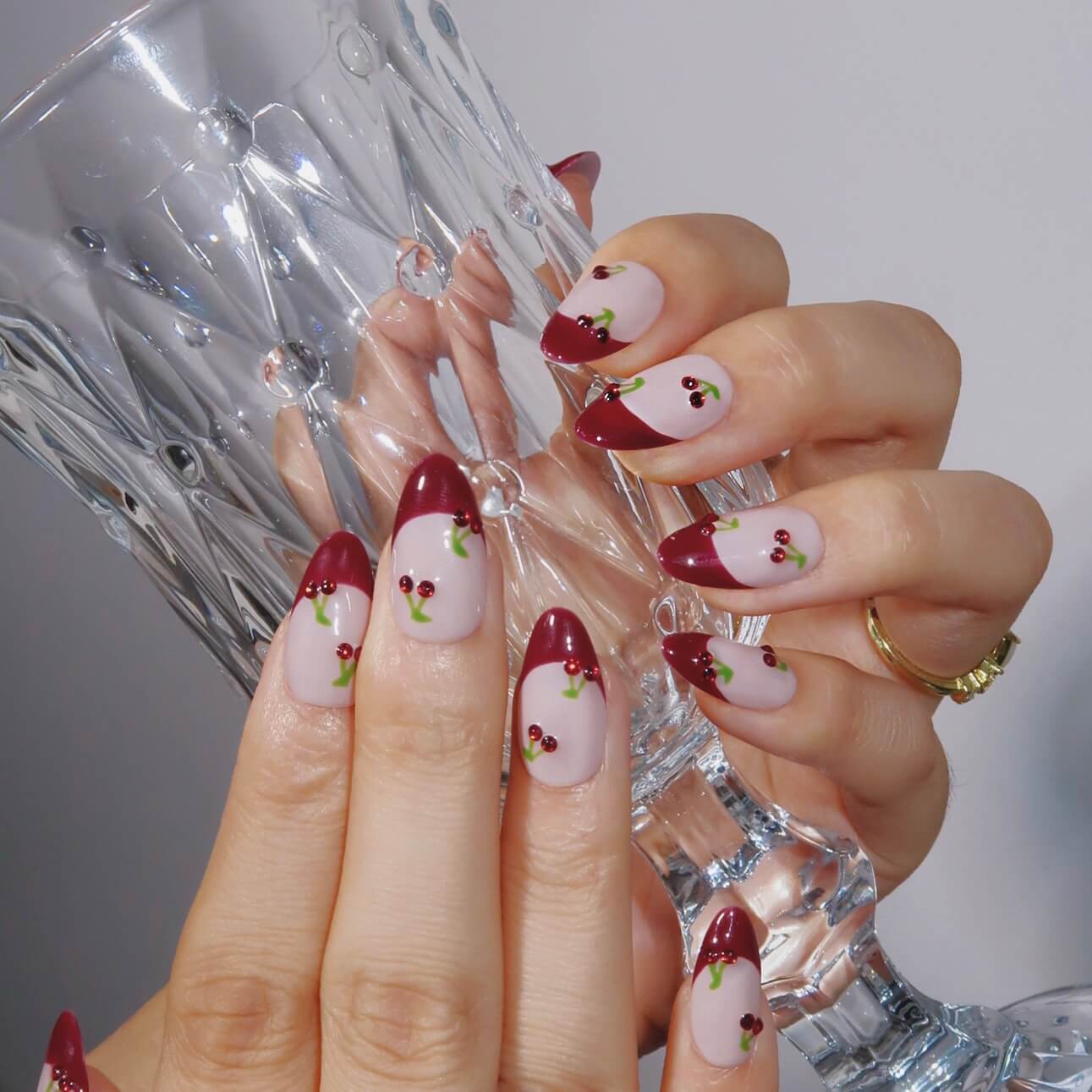 Cherry on Top - Ersa Nails Nude Red PressOnNails