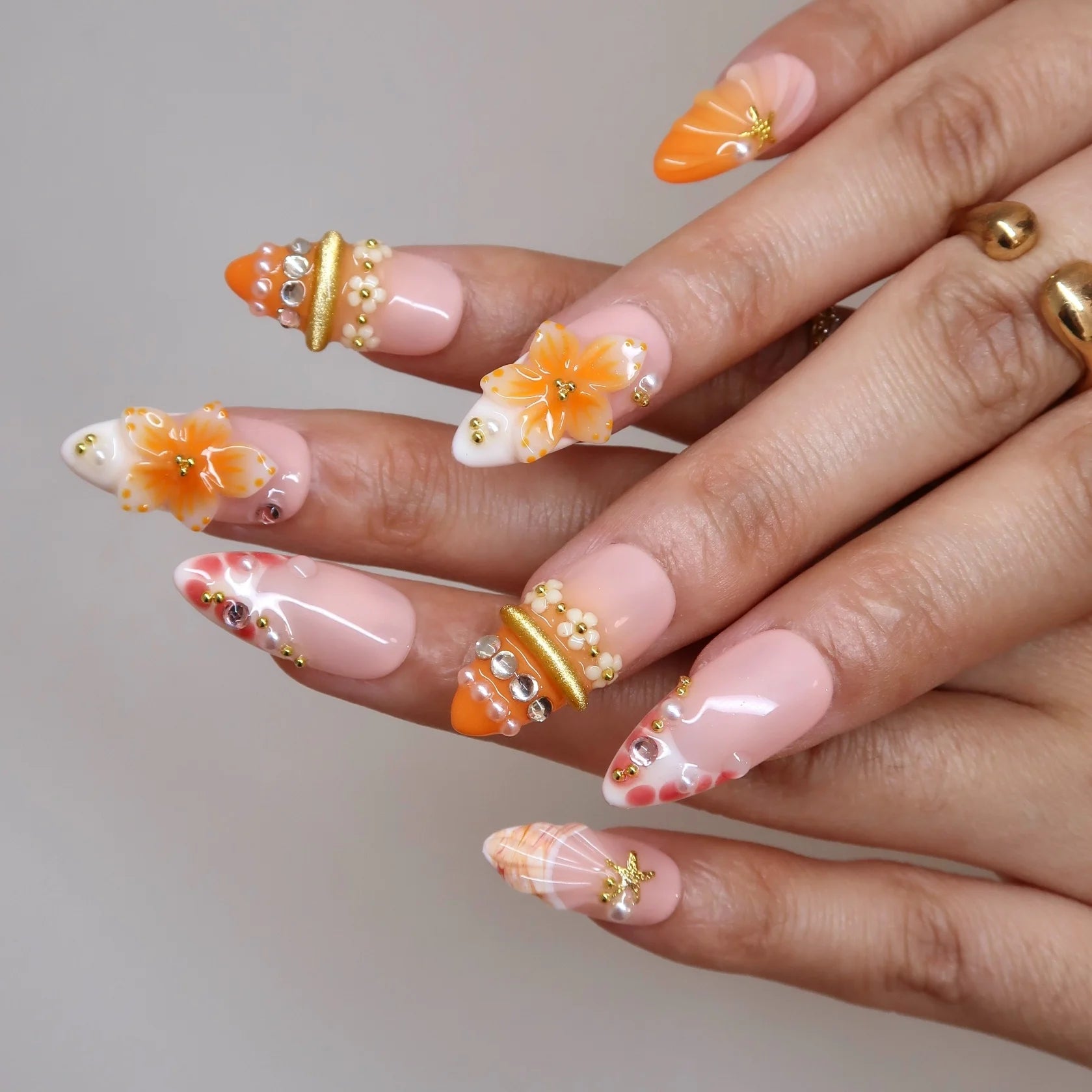 Citrus Crush - Ersa Nails Nude Orange PressOnNails