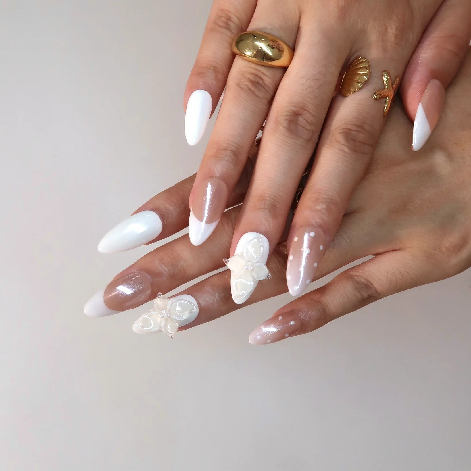 Clean & Soft - Ersa Nails Nude White PressOnNails