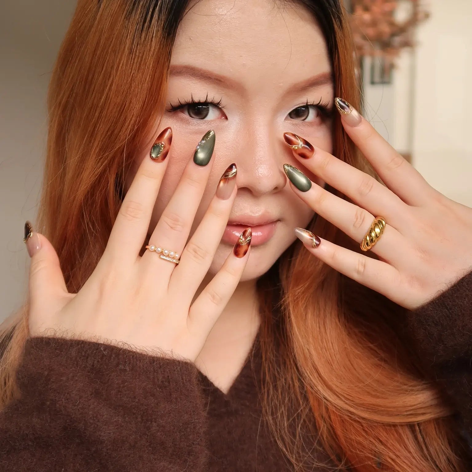 Crispy Air - Ersa Nails Jade Brown PressOnNails