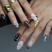 Déjà vu - Ersa Nails Red Nude Black PressOnNails