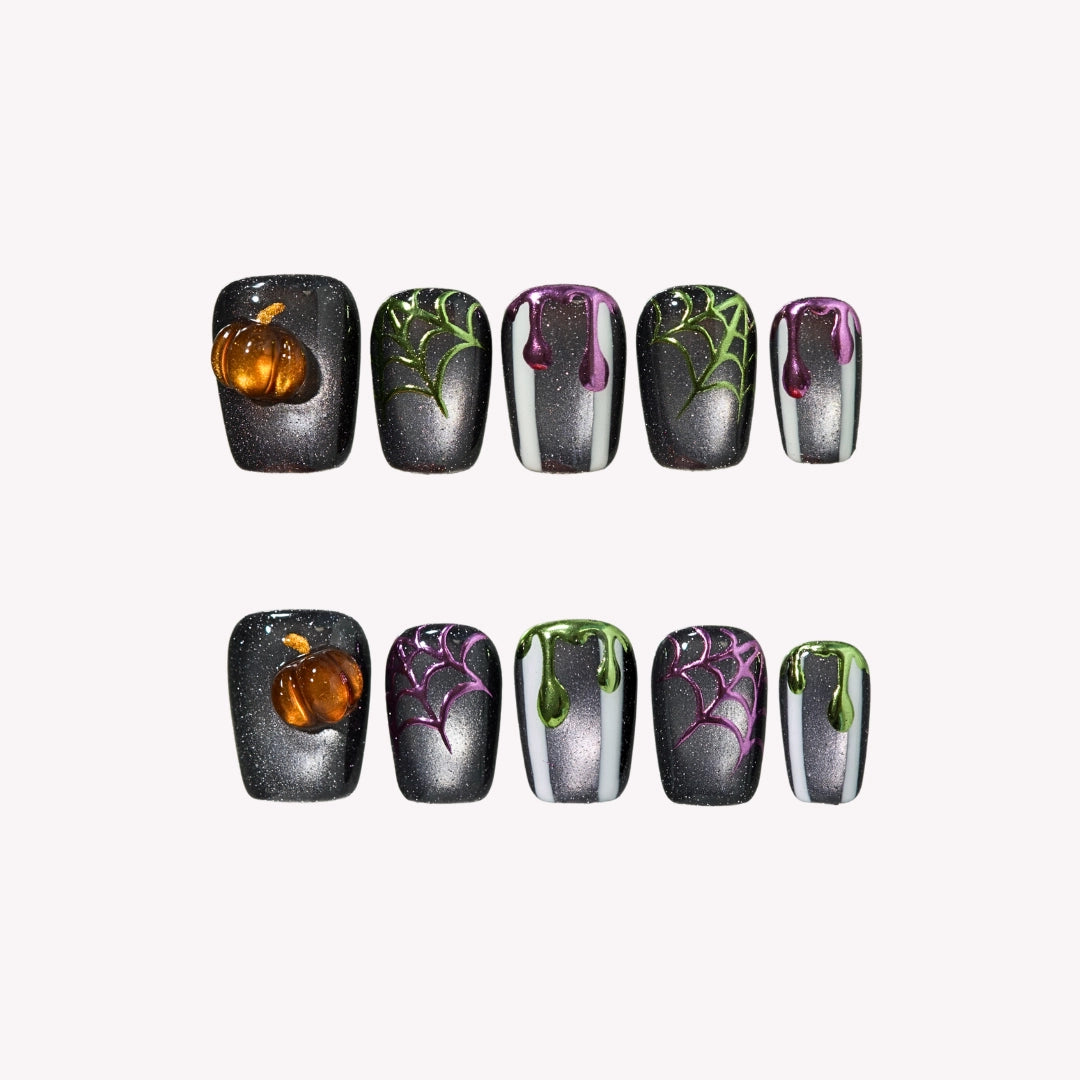 Dark Magic - Ersa Nails Purple Black PressOnNails