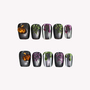 Dark Magic - Ersa Nails Purple Black PressOnNails