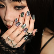 Dark Magic - Ersa Nails Purple Black PressOnNails