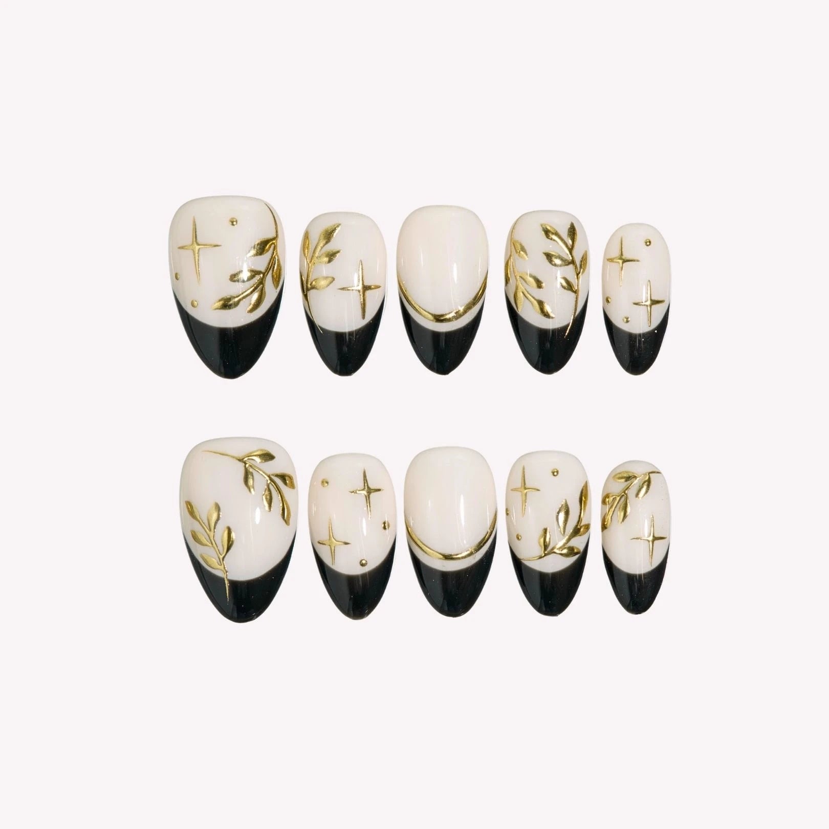 Dark Romance - Ersa Nails Nude Black PressOnNails