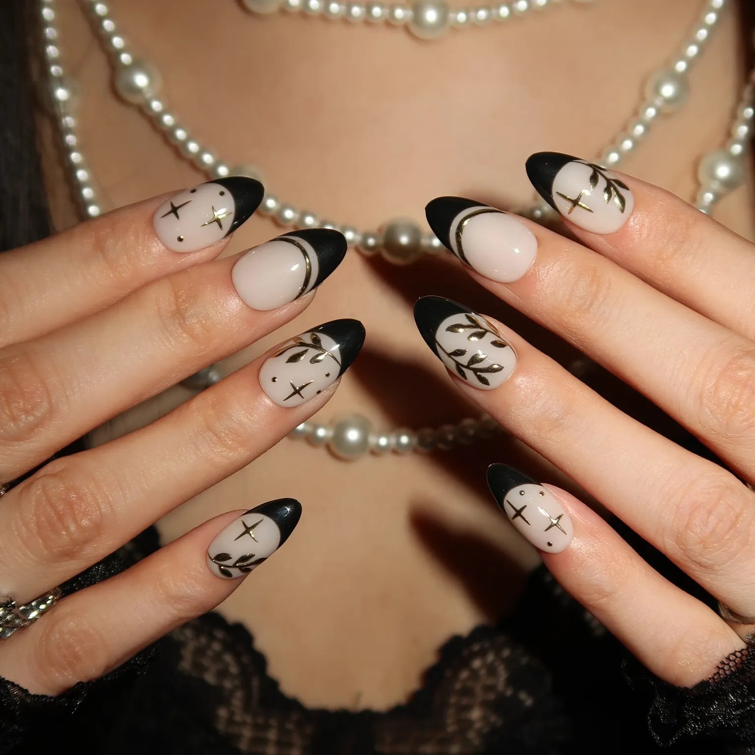 Dark Romance - Ersa Nails Nude Black PressOnNails