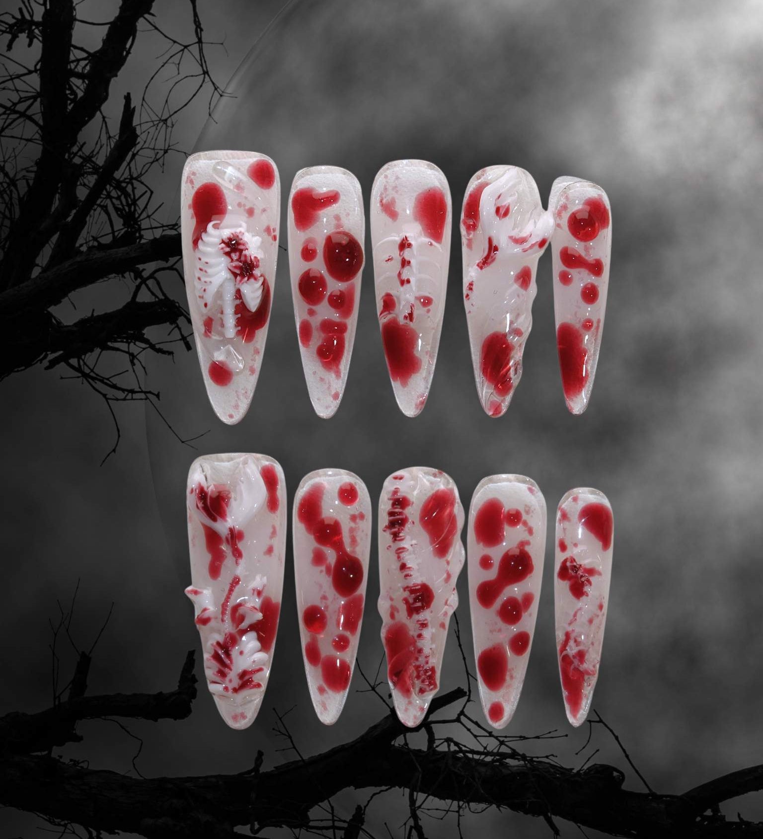 Death of Mermaids - Ersa Nails Red PressOnNails