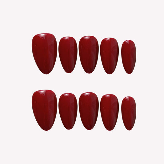 "Deep Cranberry- Ersa Nails  Red
PressOnNails"
