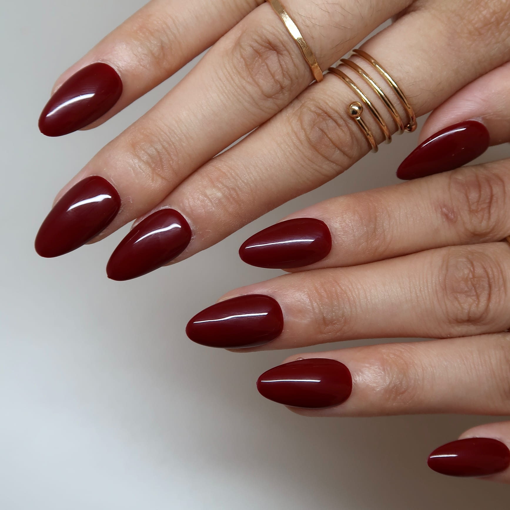 "Deep Cranberry- Ersa Nails  Red
PressOnNails"