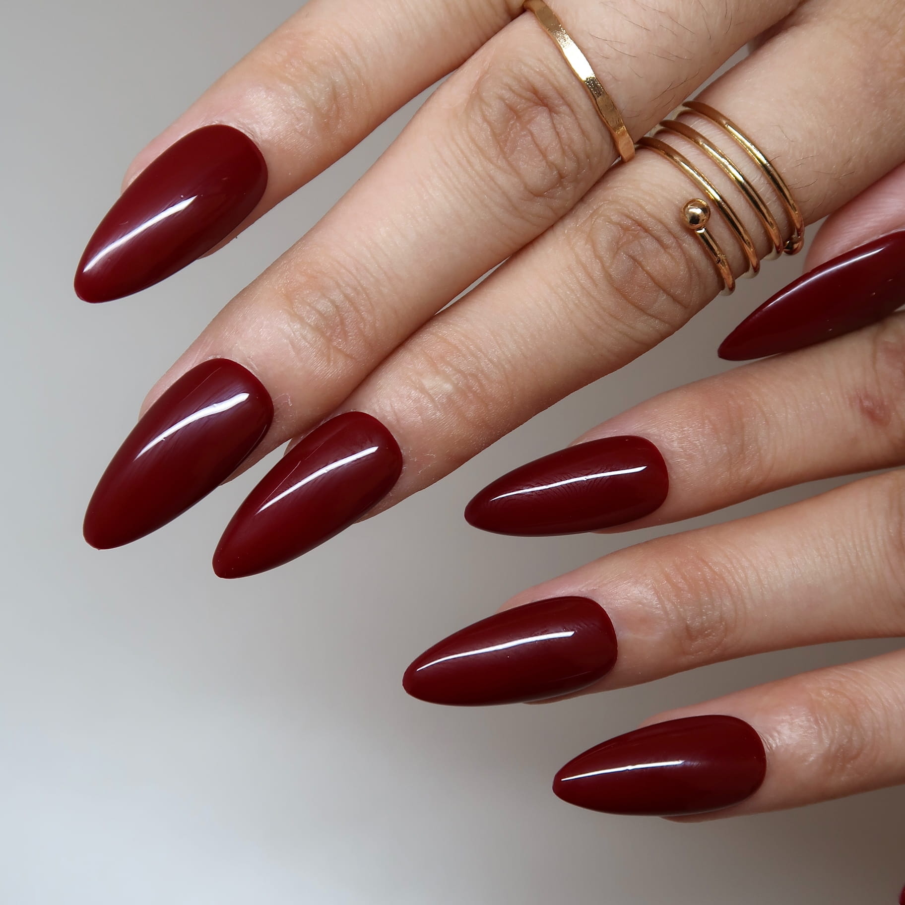 "Deep Cranberry- Ersa Nails  Red
PressOnNails"