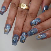 Denim Teddy- Ersa Nails Blue PressOnNails