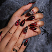 Devil's Eye - Ersa Nails Black Red PressOnNails