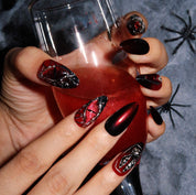 Devil's Eye - Ersa Nails Black Red PressOnNails