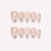 Dressed to the Nines - Ersa Nails Nude White PressOnNails