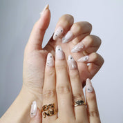 Dressed to the Nines - Ersa Nails Nude White PressOnNails