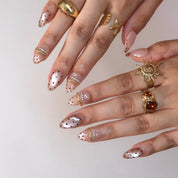Easy Charm - Ersa Nails Nude Gold PressOnNails