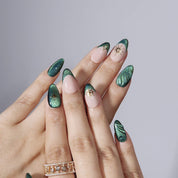 Mermaid's Melody - Ersa Nails Nude Jade Gold PressOnNails