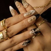 Enigma - Ersa Nails Nude Black White PressOnNails