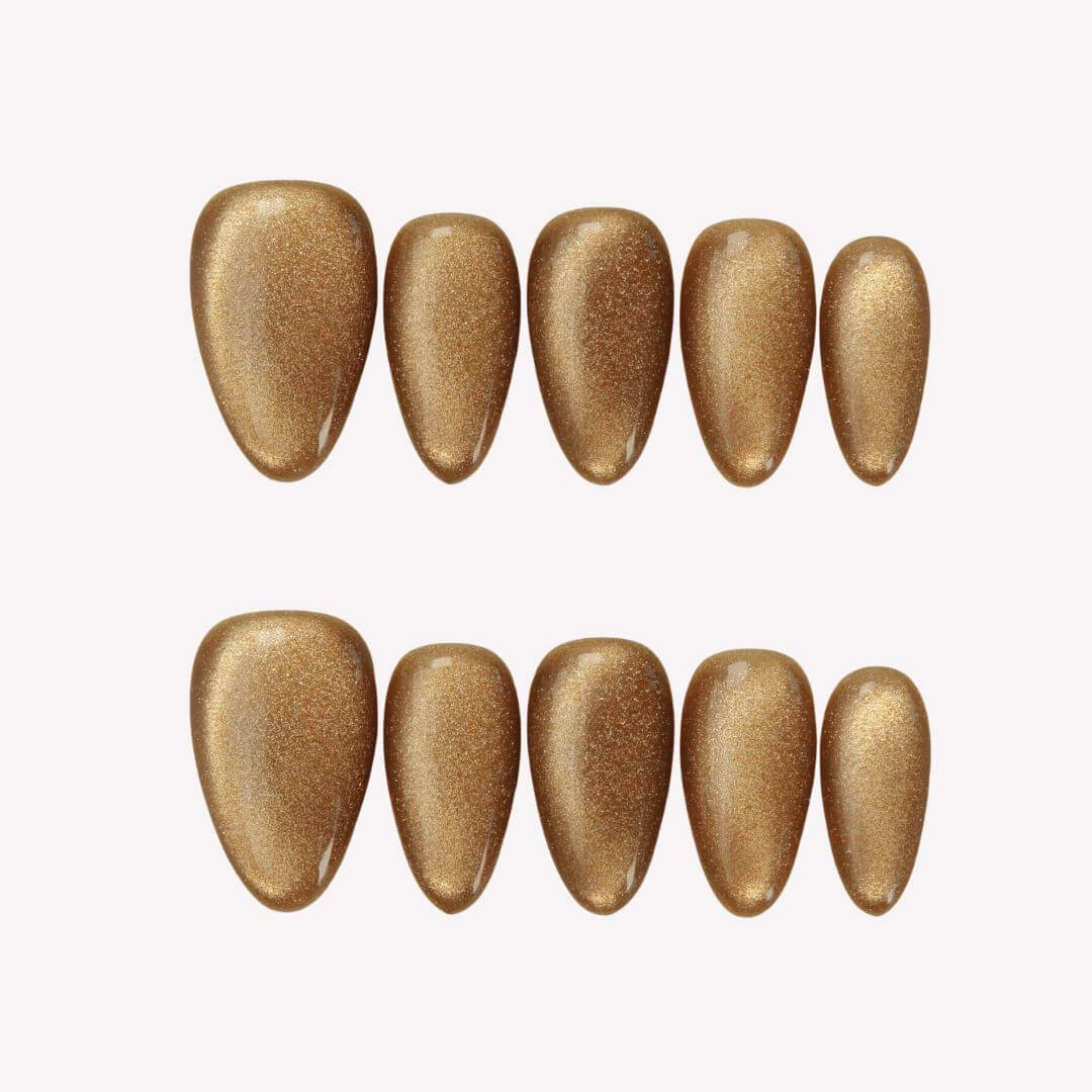 Ersa C05 - Golden Sapphire - Ersa Nails Gold  PressOnNails