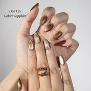 Ersa C05 - Golden Sapphire - Ersa Nails Gold  PressOnNails
