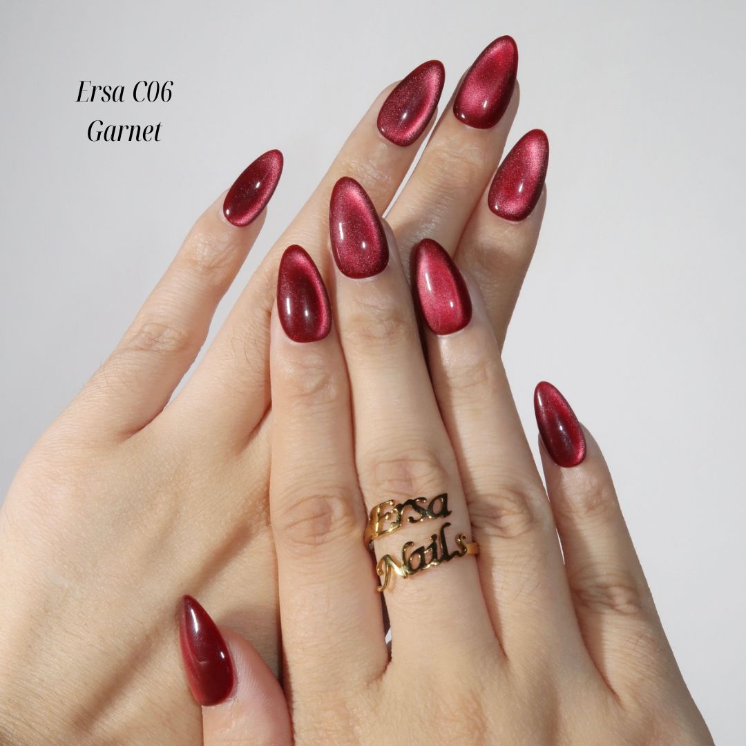 Ersa C06 - Garnet - Ersa Nails Red  PressOnNails