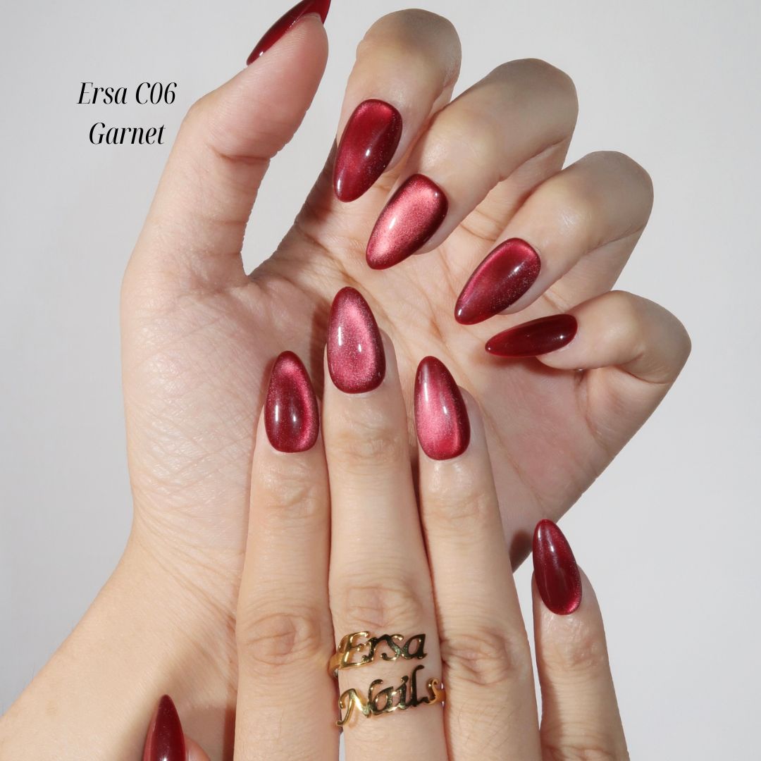 Ersa C06 - Garnet - Ersa Nails Red  PressOnNails