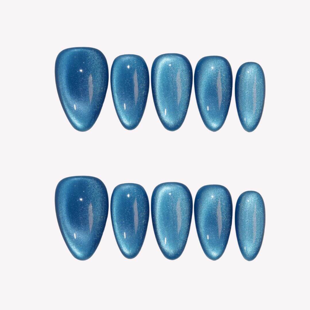 Ersa C07 - Blue Topaz - Ersa Nails Blue  PressOnNails