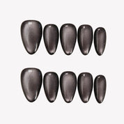 Ersa C08 - Black Diamond - Ersa Nails Black  PressOnNails