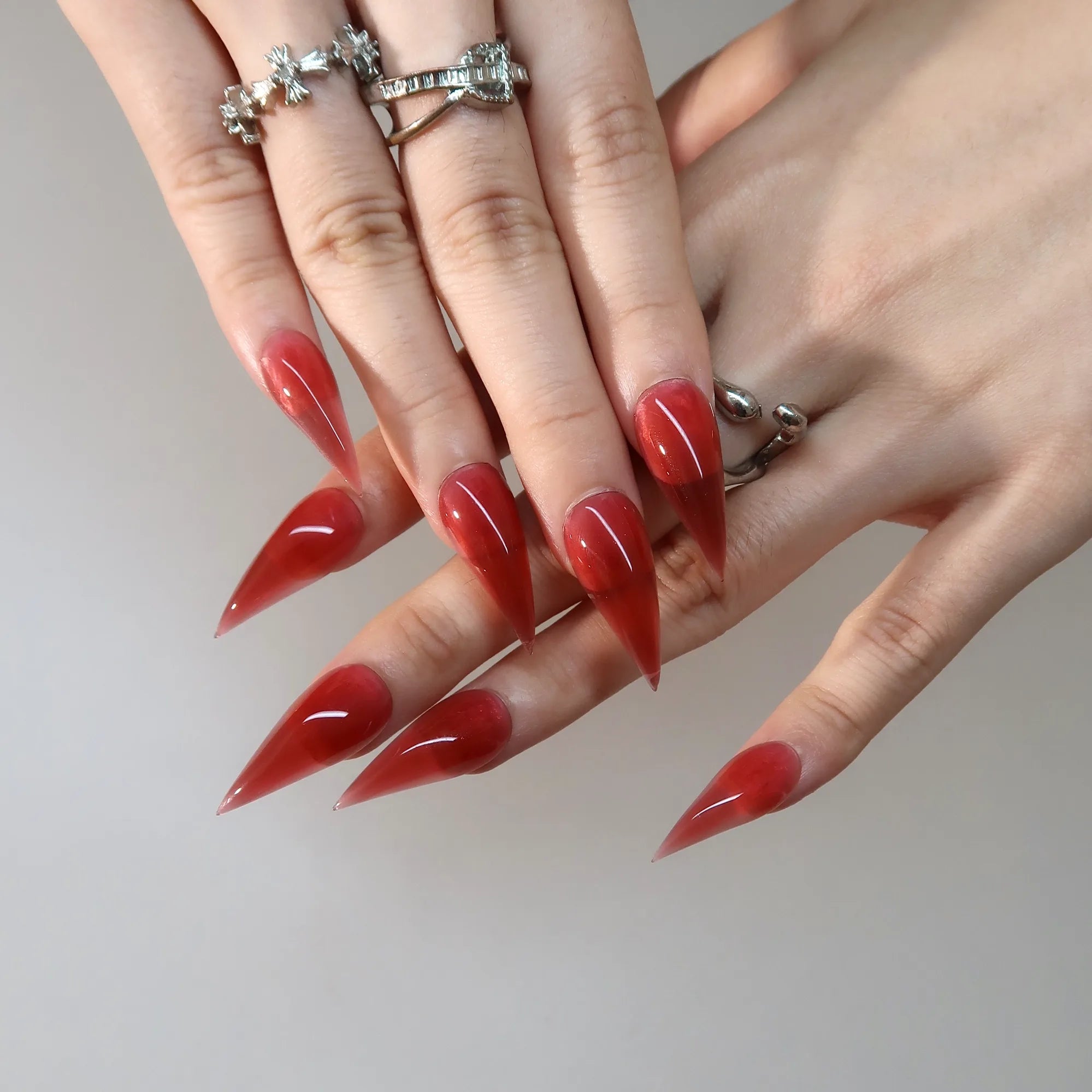 Ersa Cat Claw Series - Scarlet - Ersa Nails Red PressOnNails