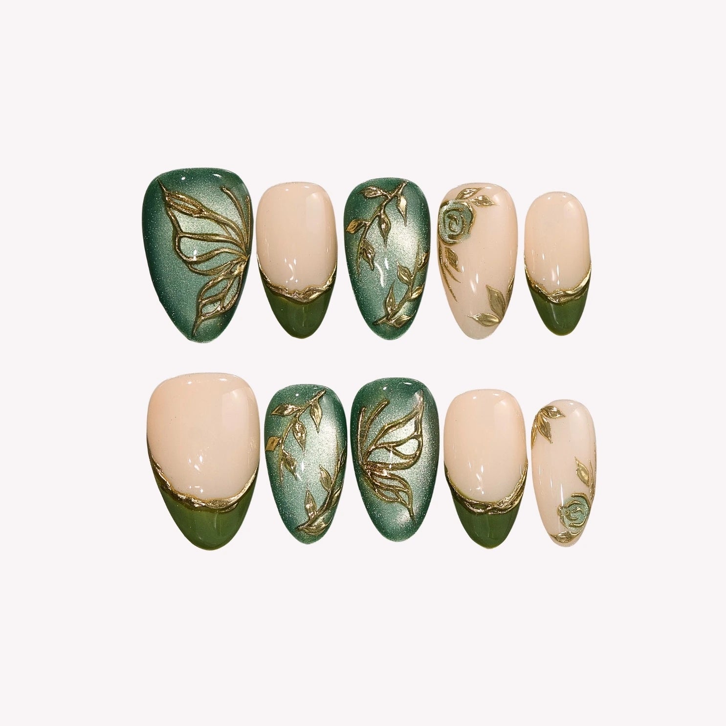 Evergreen - Ersa Nails Nude Jade PressOnNails