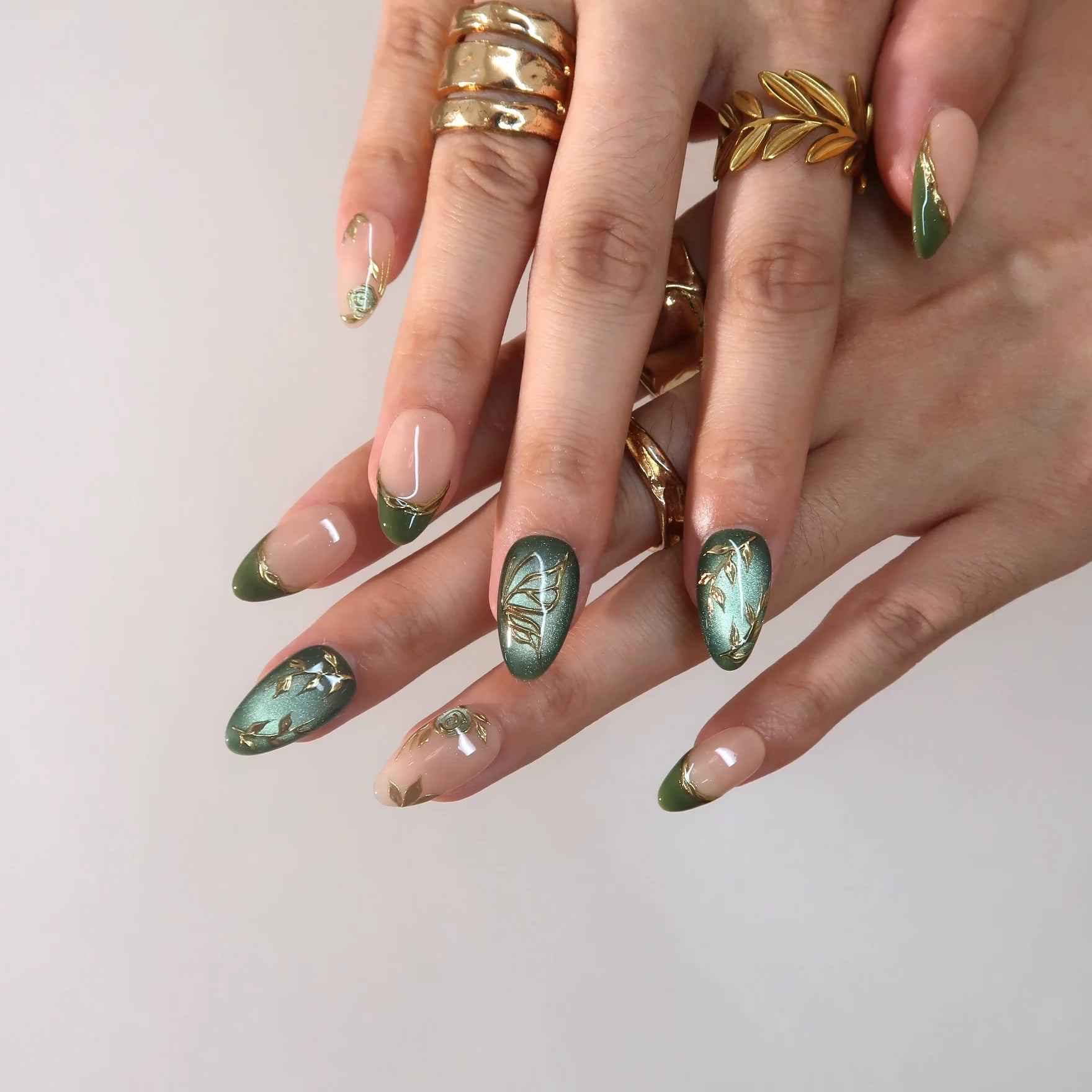 Evergreen - Ersa Nails Nude Jade PressOnNails