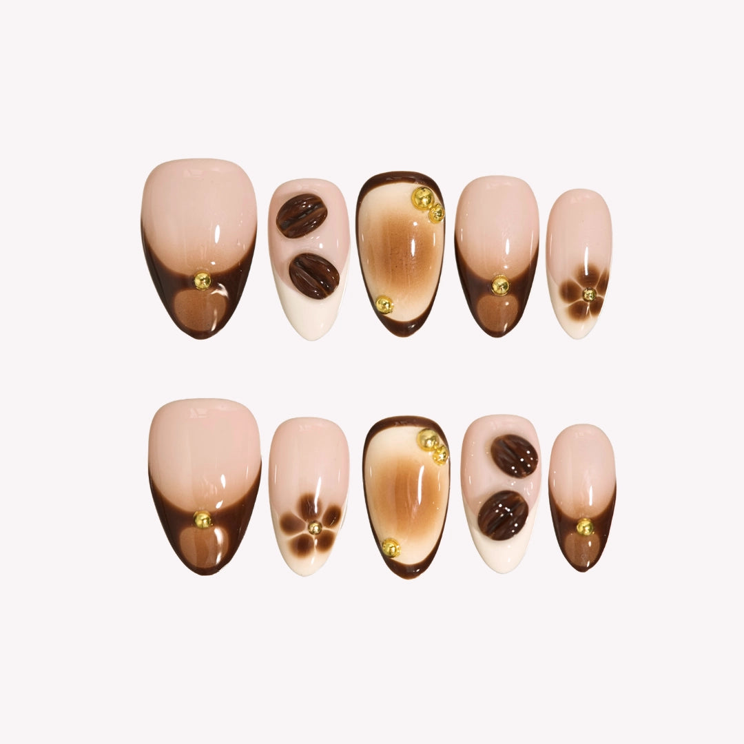 Expresso Martini - Ersa Nails Nude Brown PressOnNails