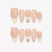 Fairy Breath - Ersa Nails Nude White Yellow PressOnNails