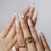 Fairy Breath - Ersa Nails Nude White Yellow PressOnNails