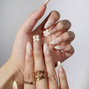 Fairy Breath - Ersa Nails Nude White Yellow PressOnNails