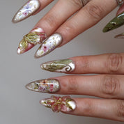 Fairy Garden - Ersa Nails Pink Jade PressOnNails