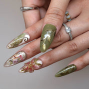 Fairy Garden - Ersa Nails Pink Jade PressOnNails