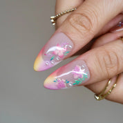 Fairy Song - Ersa Nails Nude Pink Yellow PressOnNails